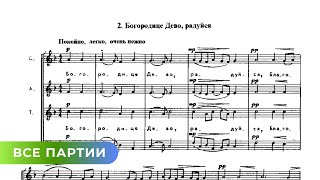 Богородице Дево, Радуйся - C.рахманинов (Все Партии) Piano