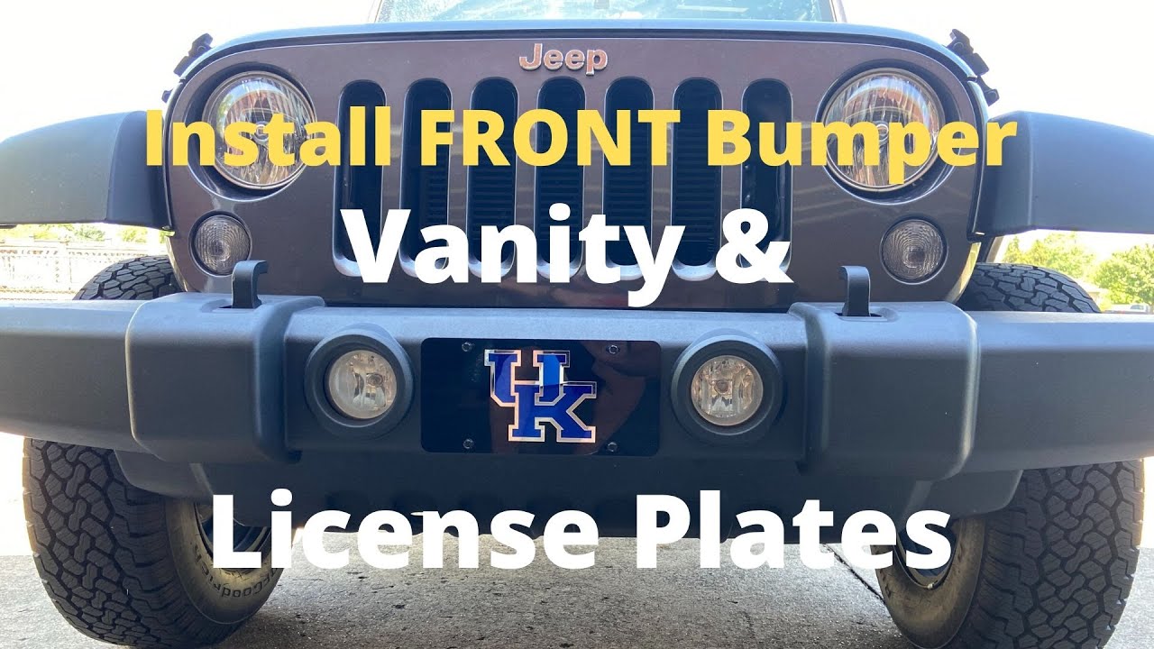 Jeep - Front Bumper License Plate - 2016 Jeep Wrangler Unlimited Sport  (JKU) - YouTube