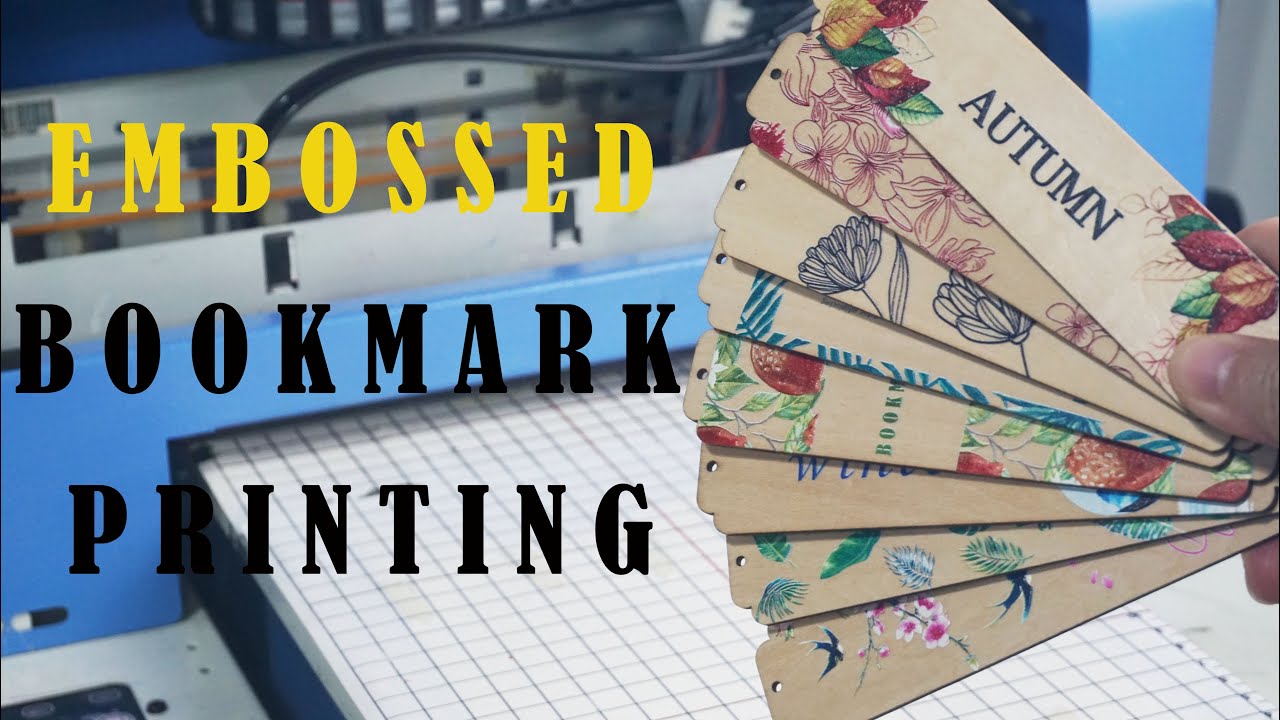 Customized embossed effect wooden bookmarks printing with A4 UV Printer ...