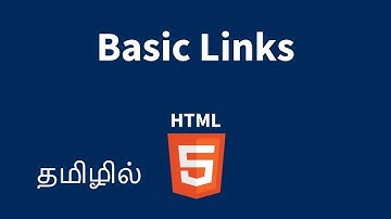 HTML Basic Links Explained in Tamil