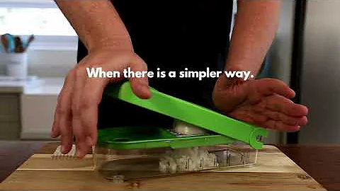 Chopping Onions Quick and Easy with Progressive's Onion Chopper and Container