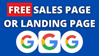 How to create a sales page or landing page with Google sites - Step by step tutorial
