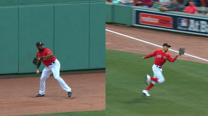 NYY@BOS: Bradley Jr. and Betts play long catch game