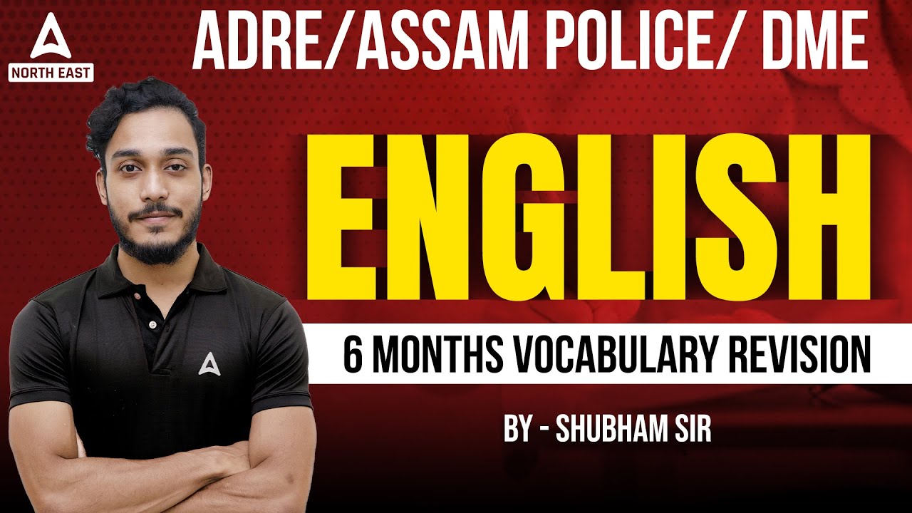ADRE 2.0 / Assam Police / DME 2024 | ADRE English Vocabulary | English by Shubham Sir
