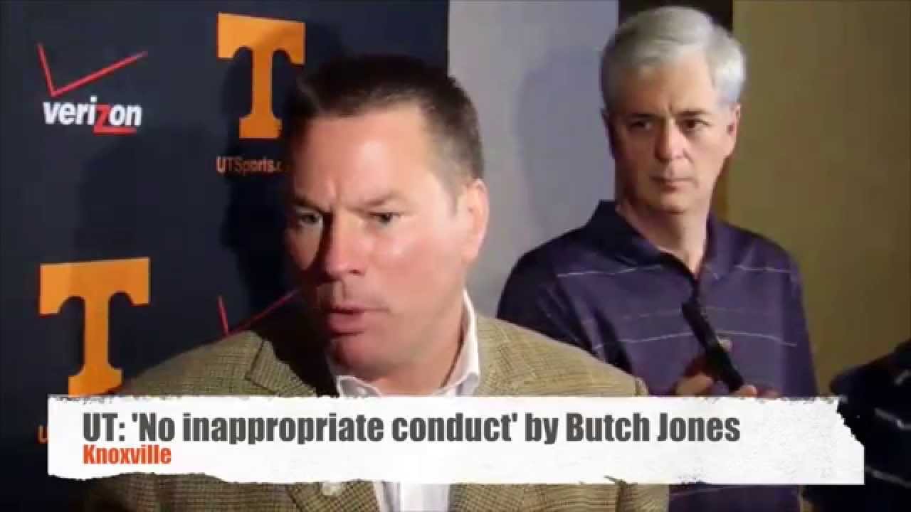 football score Did Butch Jones cross the line physically with Mack Crowder?
