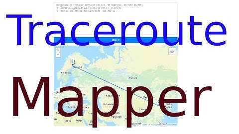 Traceroute - see where packets go on their route through the Internet displayed on a map