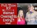 Walmart Overnight Parking Ending - (Boondocking) - Full Time RV Living
