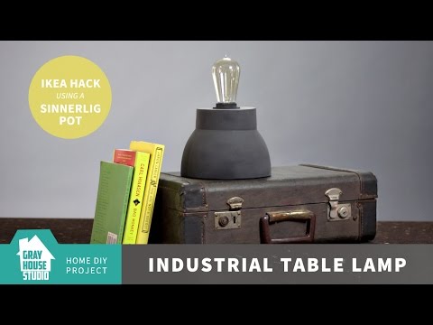 How to Make An Industrial Table Lamp with an Edison Bulb