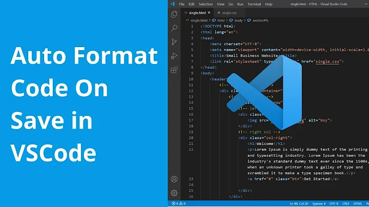 Auto Format Code On Save In Visual Studio Code