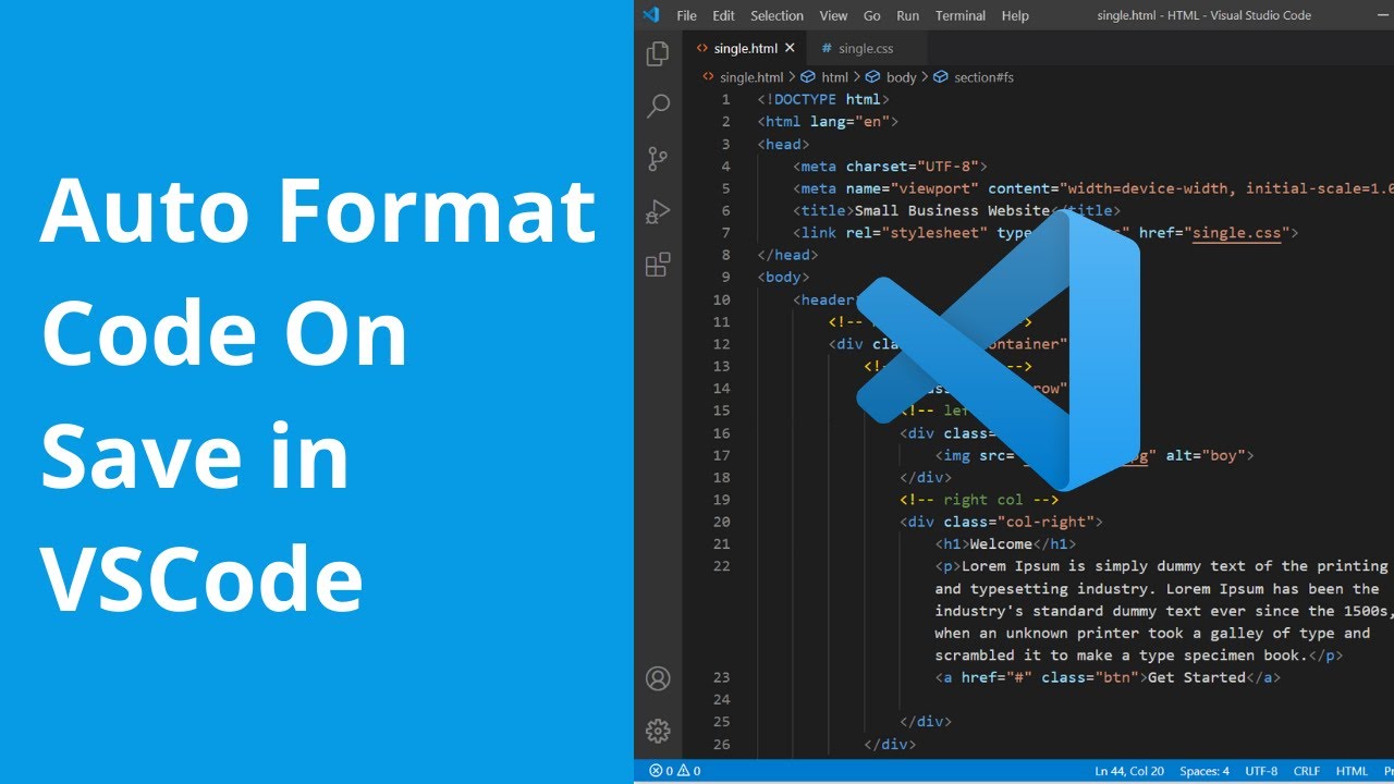 Auto Format Code On Save In Visual Studio Code - YouTube