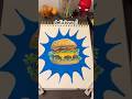 Drawing an oil pastel burger 🍔 #oilpastel #colortheory #burger #coloring #art