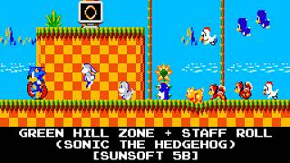 Famitracker Bits - Green Hill Zone + Staff Roll (Sonic the Hedgehog) [8-bit, NES/Sunsoft 5B]