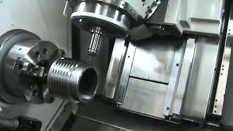 Okuma Multus B300W Turn Mill 7 axis CNC milling threads   YouTube