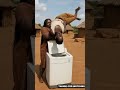 Funny Village Comedy Big Woman Pretends To Wash Skinny Man In Machine Must Watch Shorts Ai