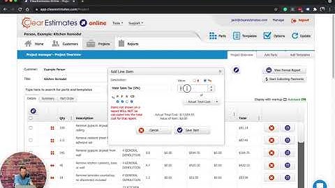 Samantha asks "How Can I Include Sales Tax on an Estimate?"