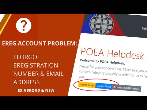 POEA EREGISTRATION HELPDESK - PROBLEMA SA ACCOUNT FIXED!