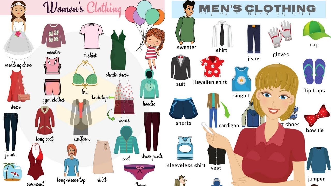 Learn 100+ Items of Clothing in English in 15 Minutes - YouTube