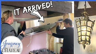 IT FINALLY ARRIVED & the chateau KITCHEN MAKEOVER lighting install - Journey to the Château, Ep. 95