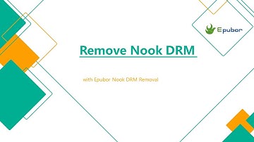 Remove Nook DRM with Epubor Nook DRM Removal