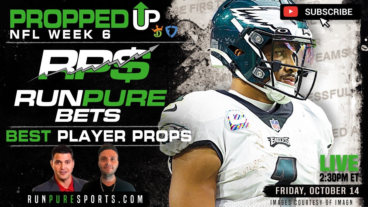 2022 NFL WEEK 6 PLAYER PROPS AND DFS PICKS | NFL PROPPED UP