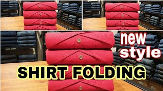 How to fold shirt for showroom | Shirt folding tricks | Organization tips to save space