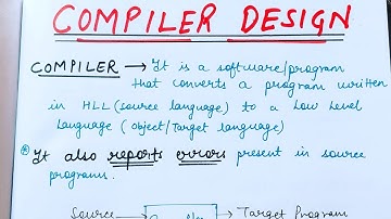 Lecture 1 Introduction to Compiler and types of COMPILER | Two parts of compilation process