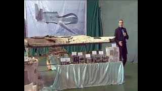 Iran IRGC shows off hostile American MQ-4C destroyed drone newly recovered from Persian Gulf
