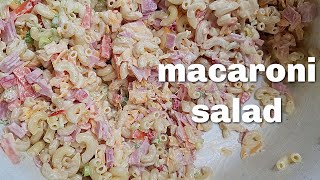 MACARONI HAM SALAD | Cold Macaroni Salad Recipe | Ensalada De Coditos