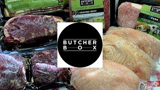 OPENING MY FIRST BUTCHER BOX!! FREE GROUND BEEF & BACON!!