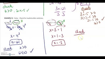 MHF4U 8.6 Solving Logarithmic Equations