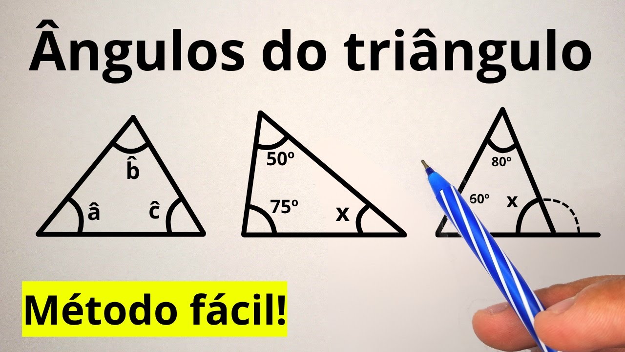 ÂNGULOS DO TRIÂNGULO | APRENDA TUDO COM ESSE MÉTODO FÁCIL