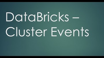 Part3: DataBricks - Clusters Events - Dashboards (Apache Superset)