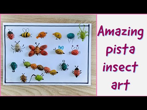 Amazing Pista shell craft || pista shell Insect art. - YouTube