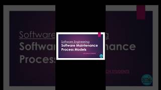 Software maintenance proces models | Full video link in play button ▶️ | #shorts #education #study