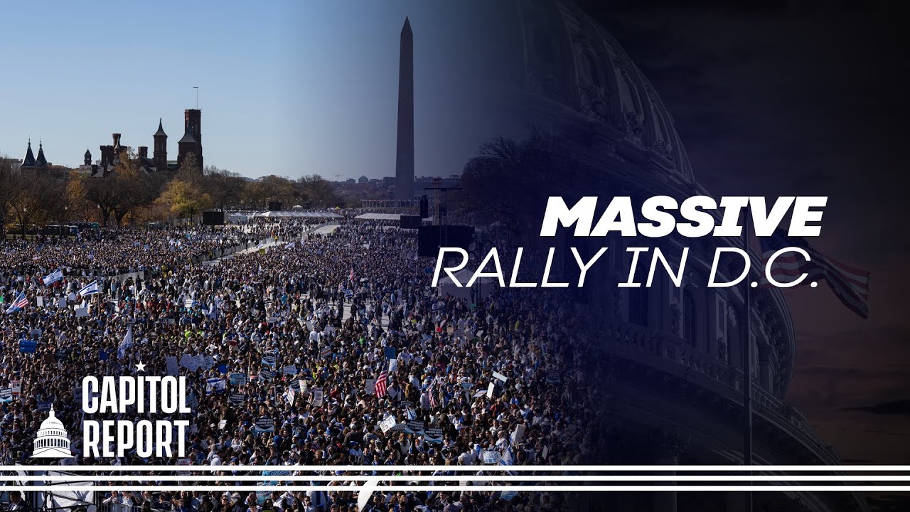 Tens of Thousands Descend on Washington for Pro-Israel Rally - YouTube