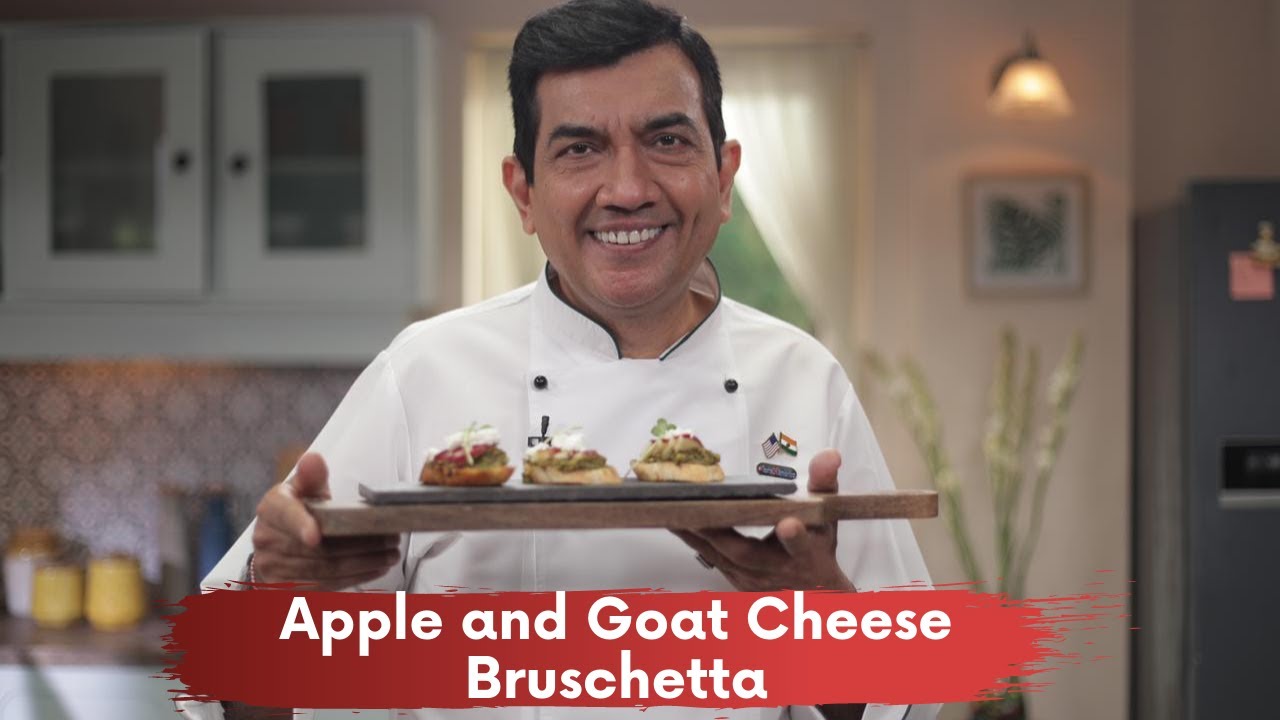 Apple and Goat Cheese Bruschetta with Pista Pesto | Chef Sanjeev Kapoor recipe | Food Food | FoodFood