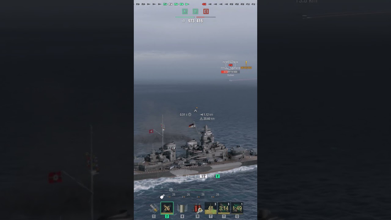 ONE SHOT! Wows Grosser Kurfurst World of Warships 