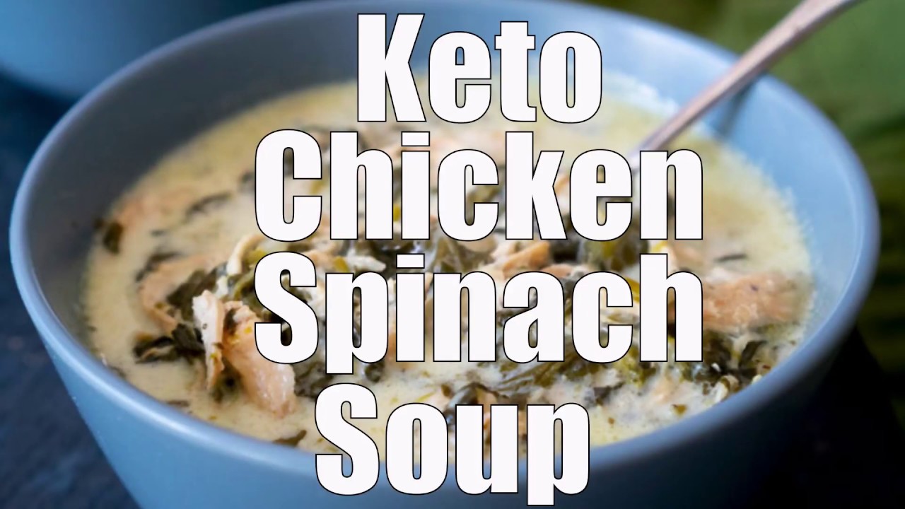 Instant Pot Chicken Spinach Keto Soup Recipe - YouTube