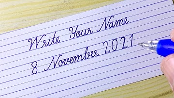 Write Your Name in cursive writing | 8 November 2021