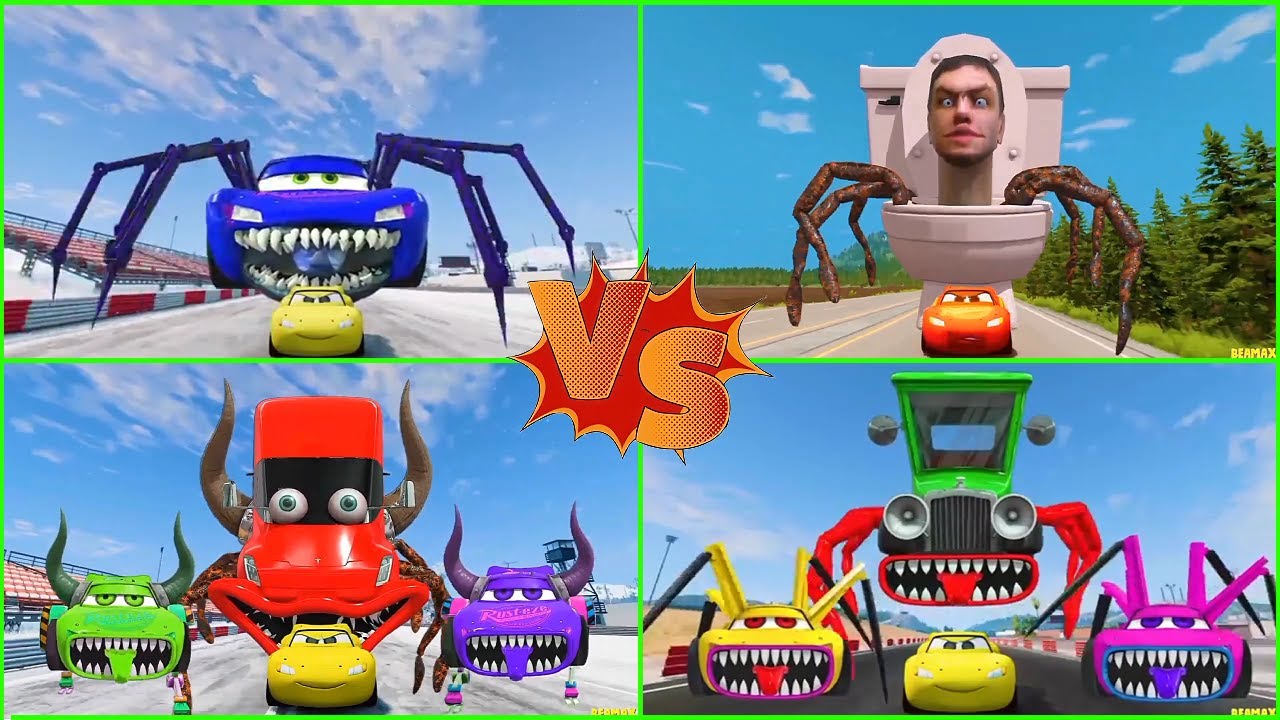 ULTIMATE CAR BATTLE! 🚗🔥 McQueen Eater vs Mega Monster Trucks | GTA 5 FIGHT