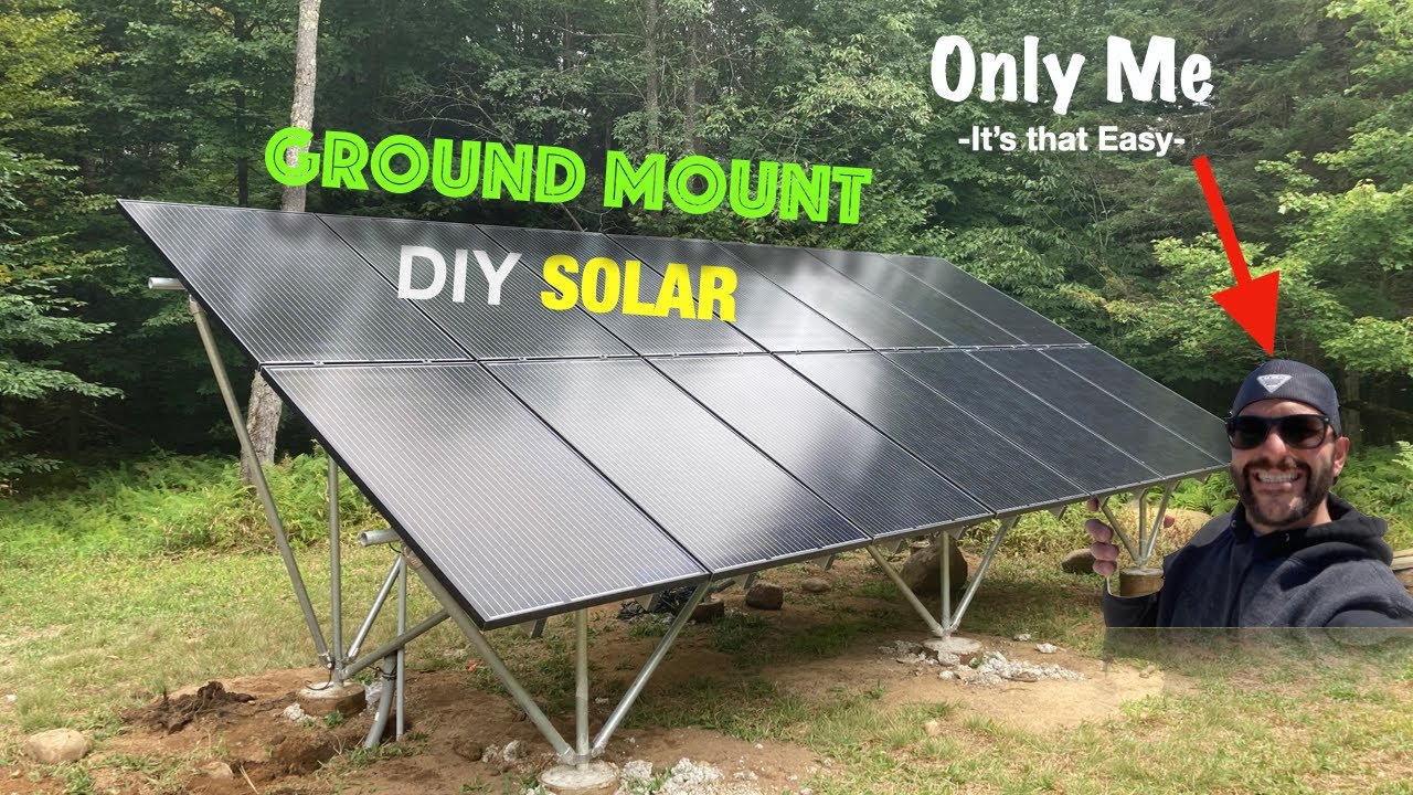 DIY Ground Mount Solar Panels-So Easy only need one person-Solar ...