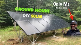 DIY Ground Mount Solar PanelsSo Easy only need one personSolar Wholesale  SnapNRack