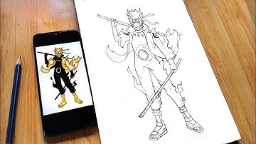 How to Draw Naruto Sage Mode (Full Body) | Naruto Sage Mode Drawing | Anime Drawing Easy - Naruto