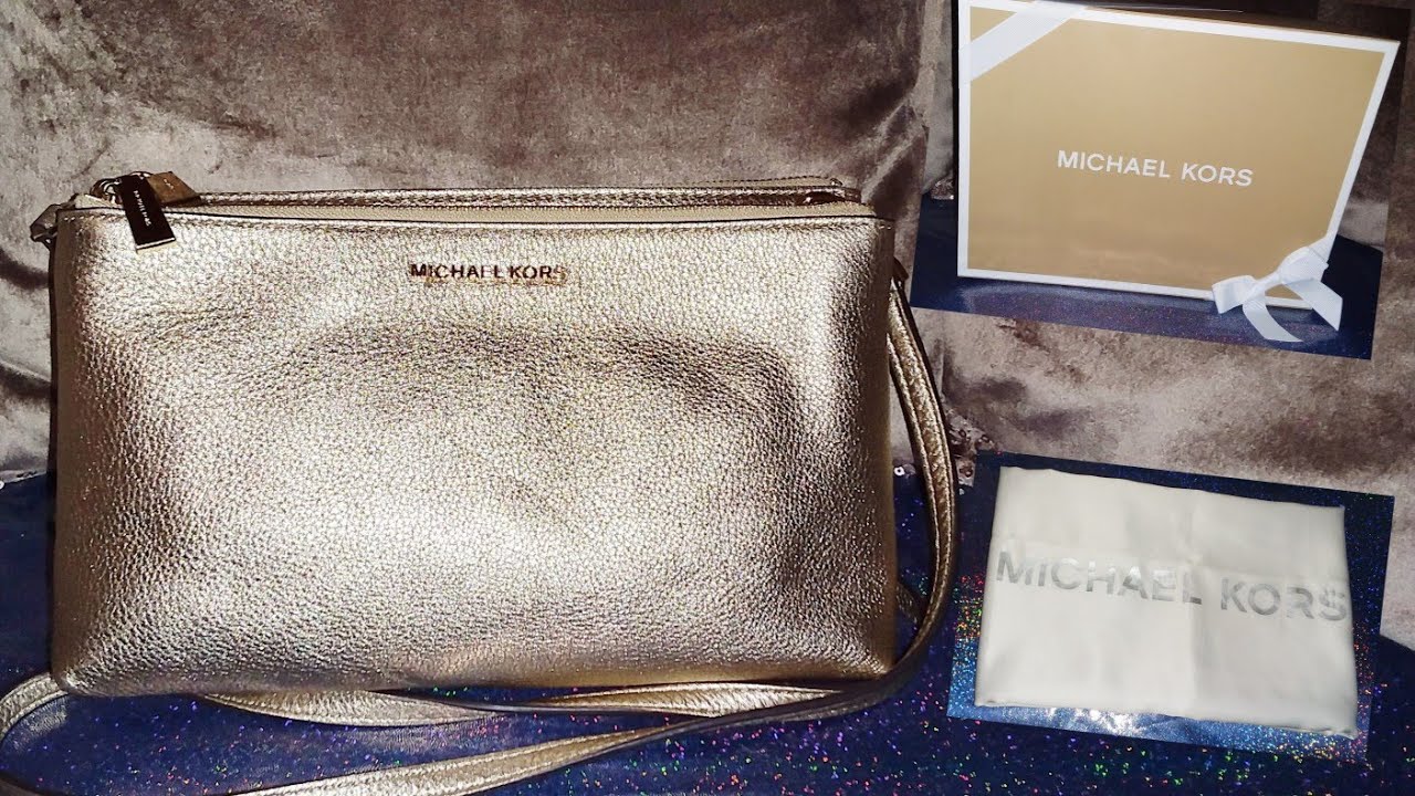 Michael Kors Bags | Michael Kors Large EW Zip Chain Crossbody Bag Pink/Gold | Color: Gold/Pink | Size: Os | Bagsnice4's Closet