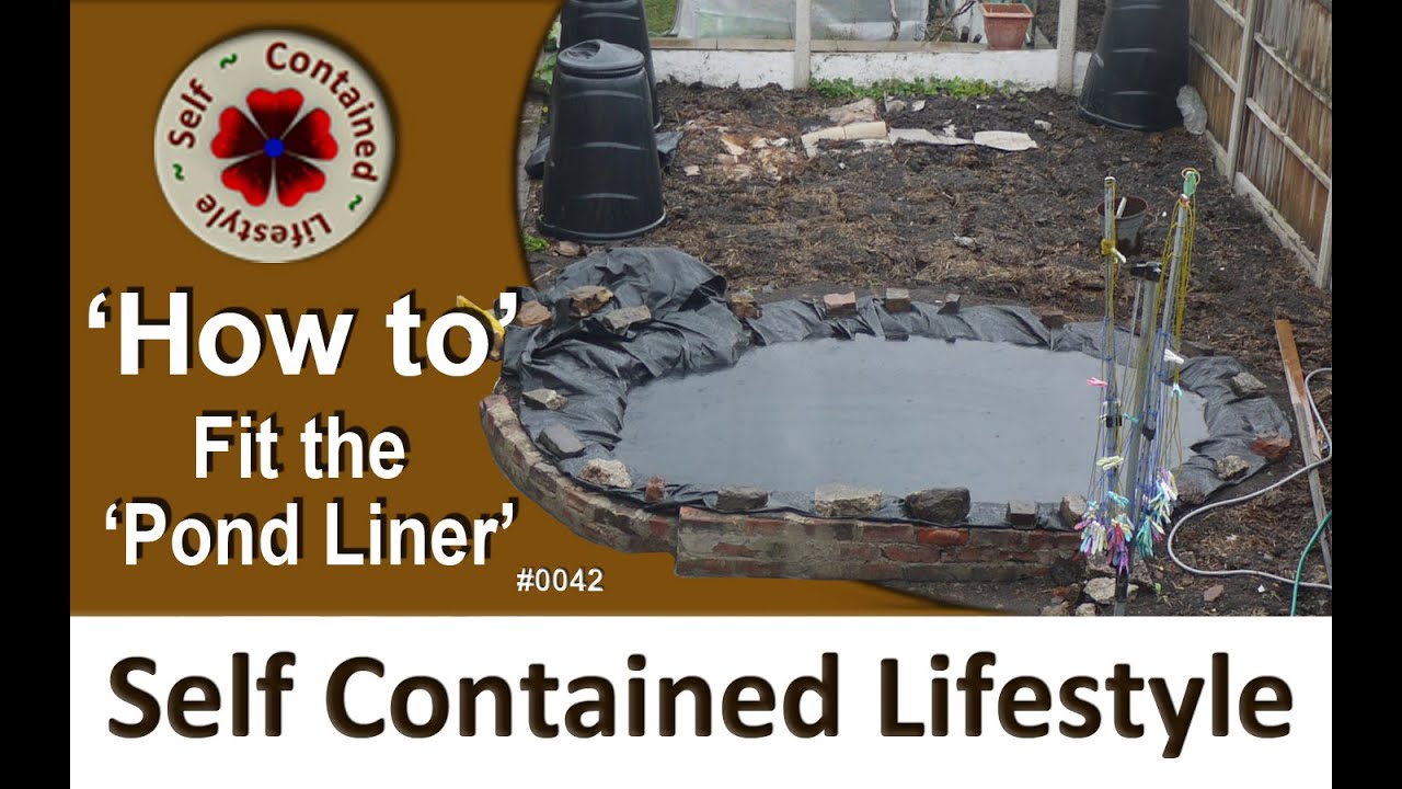 How to fit a pond liner YouTube