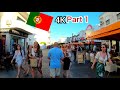 ⁴ᴷ Sunset walk 🇵🇹 Albufeira : Old town, shops and bars, Algarve, Portugal (part 1) 4K