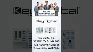 Key Digital KD-X3X1WUTX 3x1 4K 18G 428 ft (100m) HDBaseT Transmitter Wall Plate