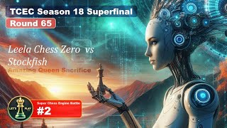 Amazing Queen Sacrifice by Leela Chess Zero | Super Chess Engine Battle