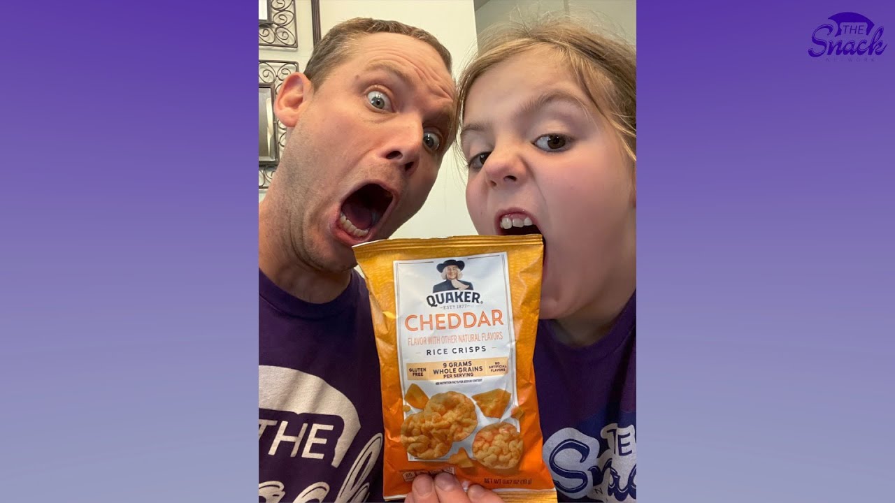 Quaker Cheddar Mini Rice Cake Taste Test with Andy and Ally Will They