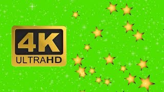 Magical Stars Fall Green Screen Animation (No Copyright) 4K